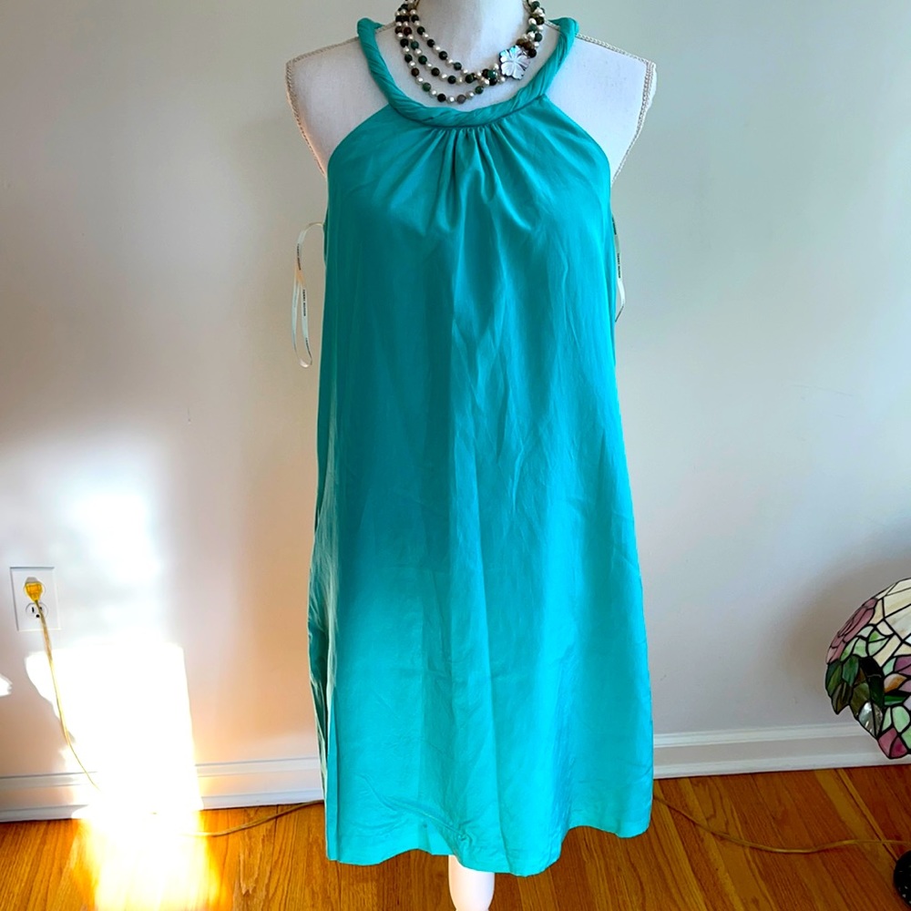 Tommy Hilfiger aqua silk dress size 4